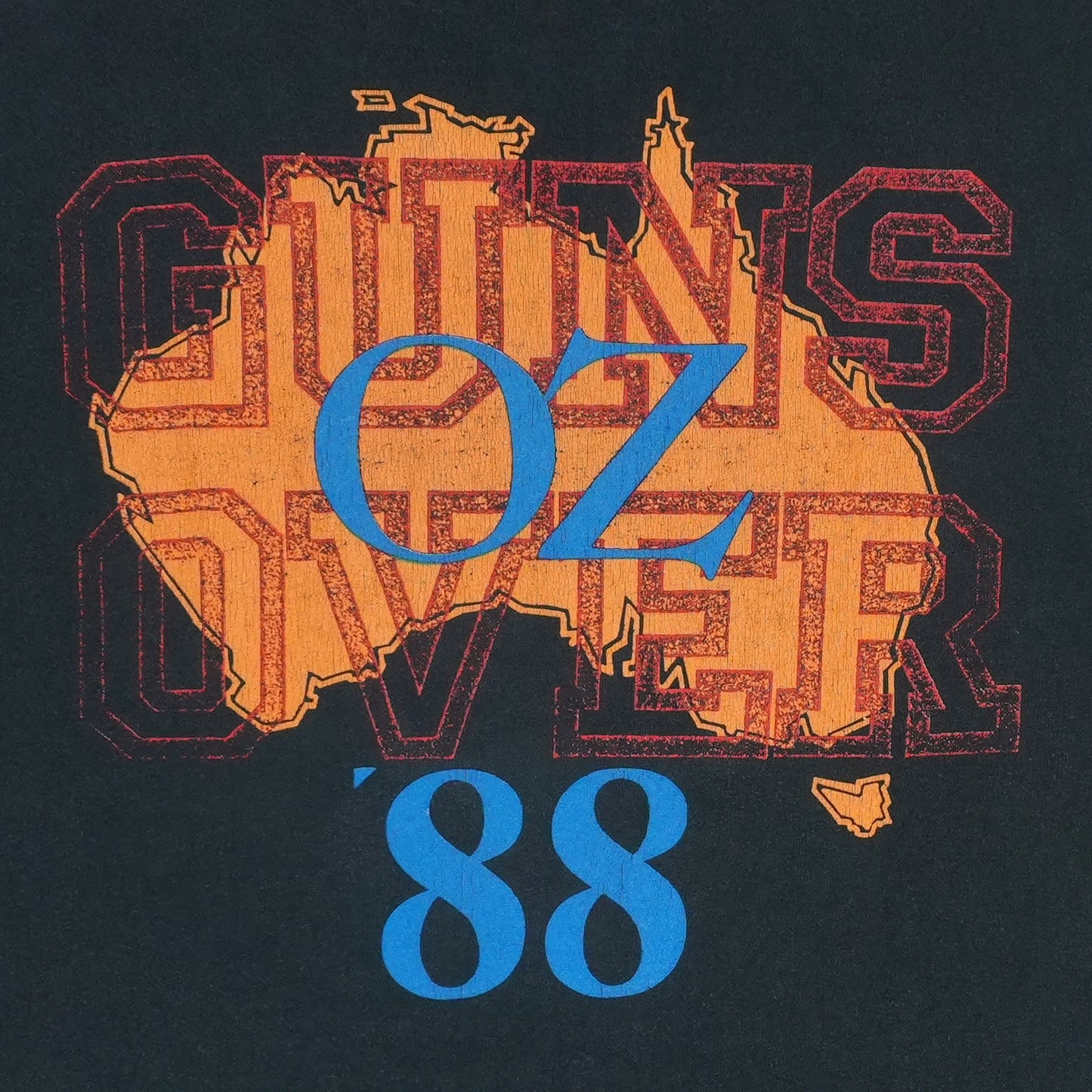 1988 Guns N Roses Appetite For Destruction Australian Tour Shirt