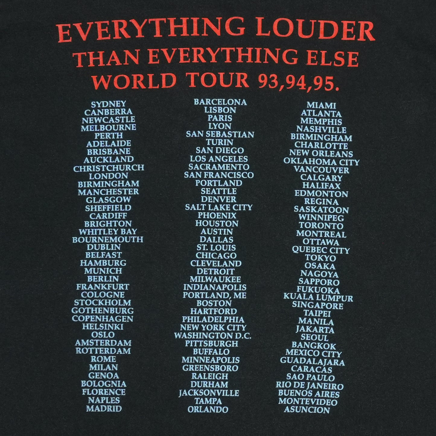 1994 Meat Loaf Everything Louder Than Everything Else World Tour Shirt