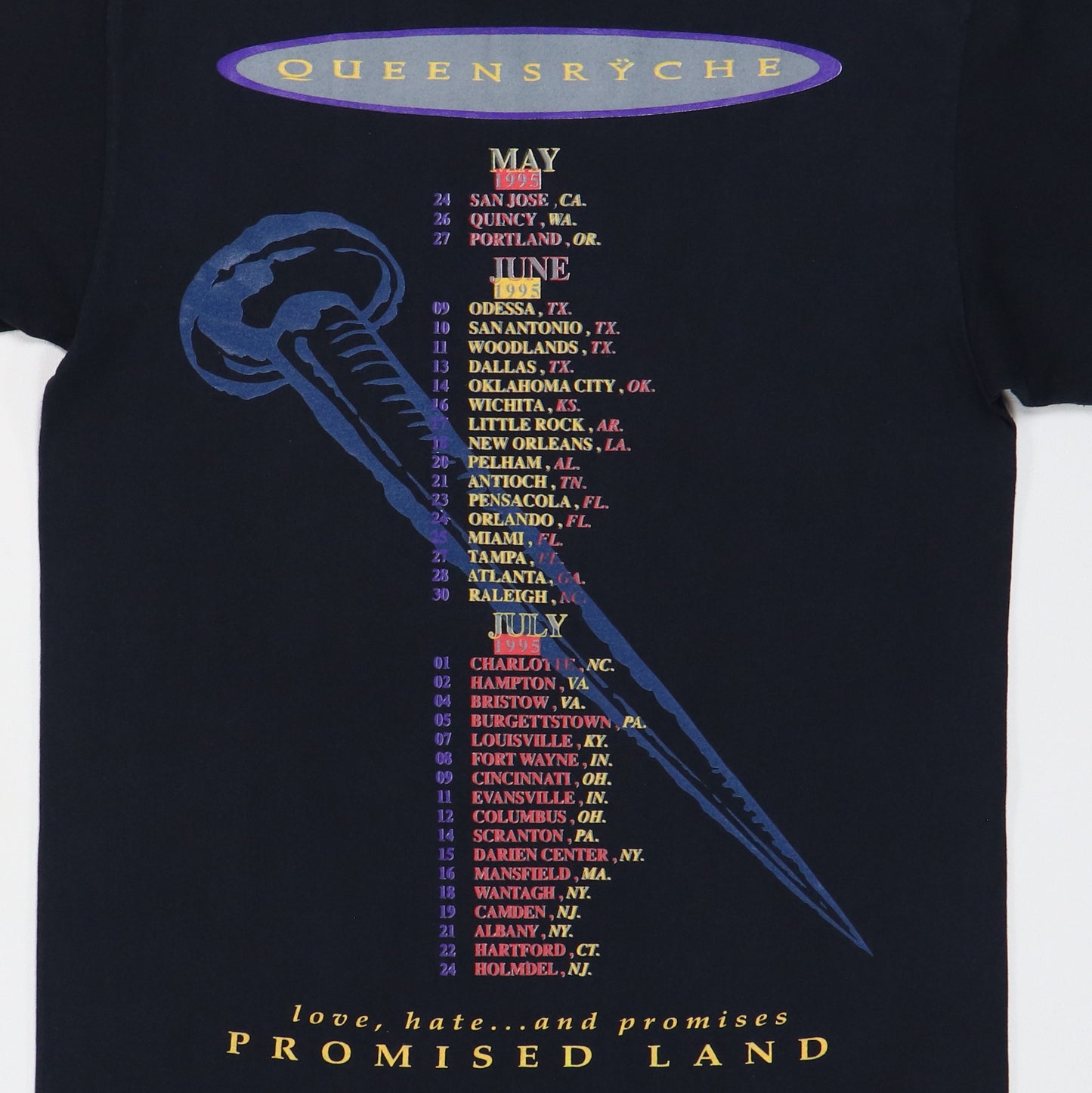 1994 Queensryche Promised Land Tour Shirt