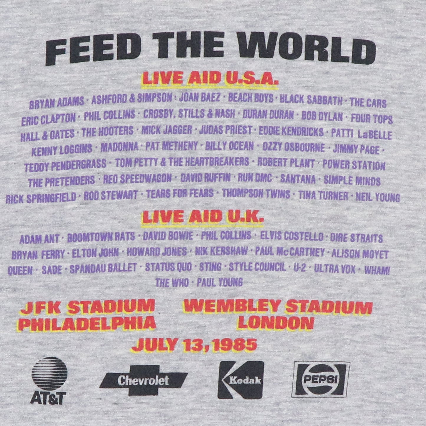 1985 Live Aid Concert Sweatshirt
