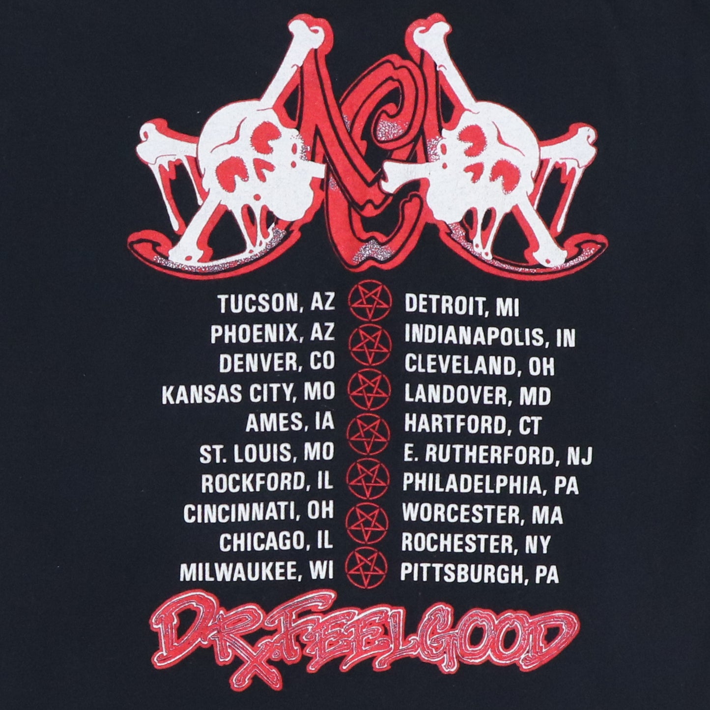 1989 Motley Crue Dr Feelgood Tour Shirt