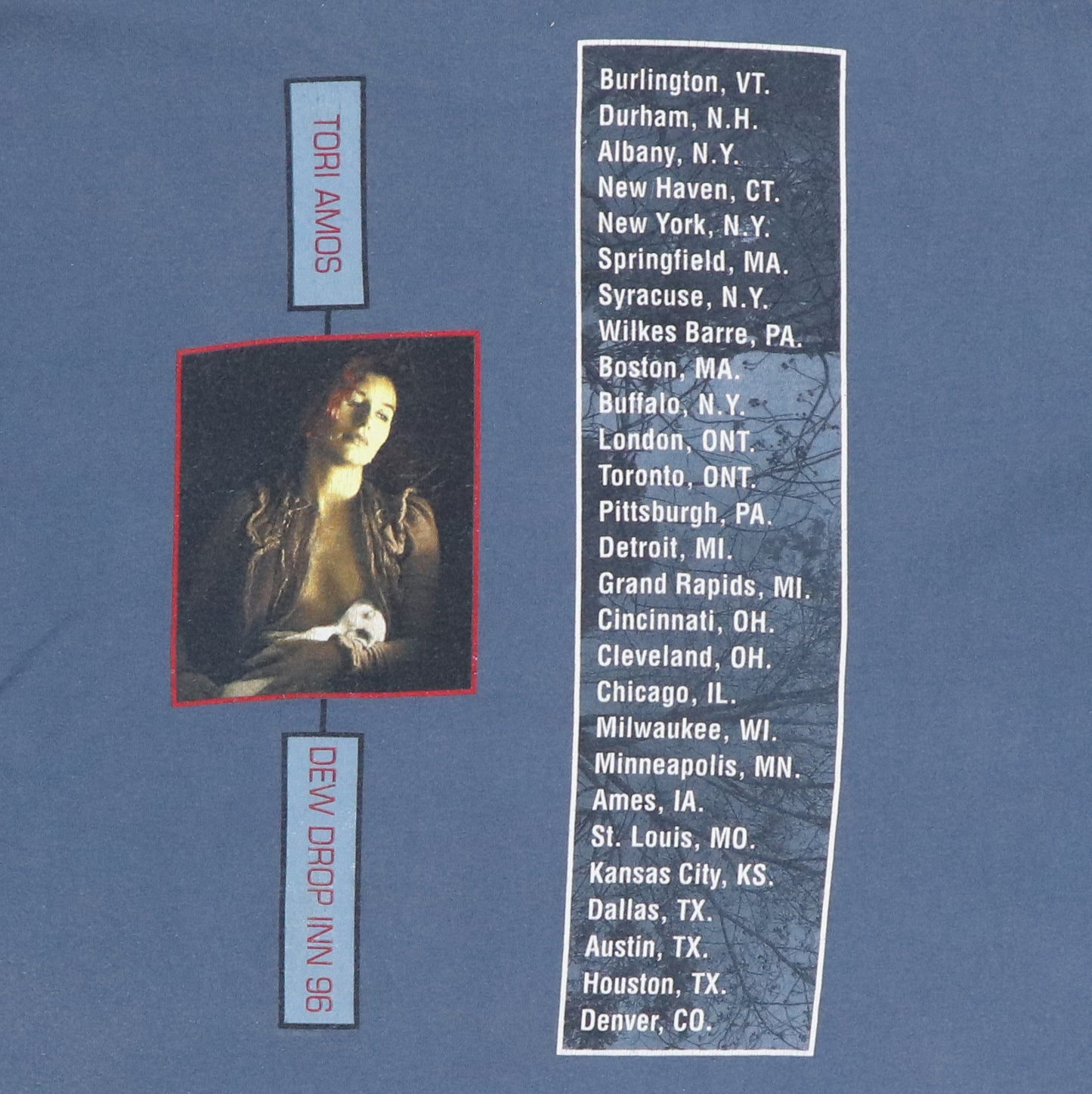 1996 Tori Amos Dew Drop Inn Tour Shirt