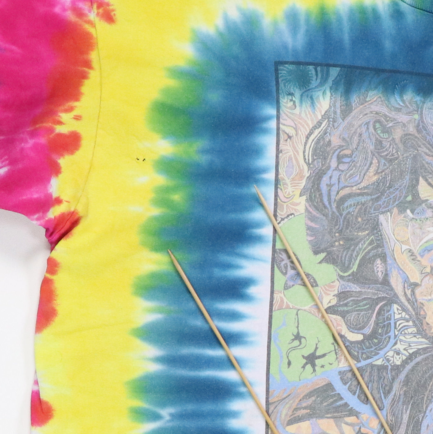 1990s Jim Morrison Tie Dye Shirt Detail