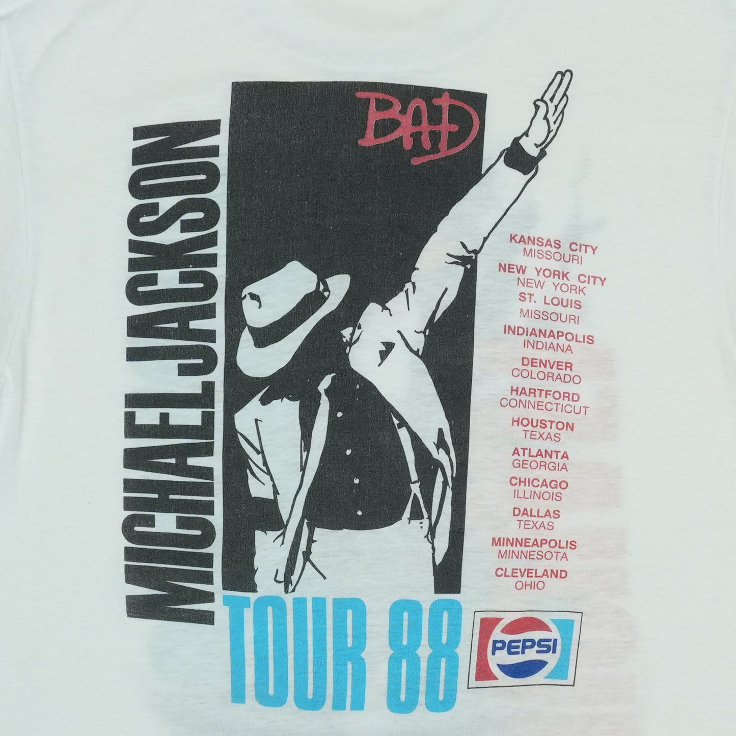 1988 Michael Jackson Bad Tour Shirt