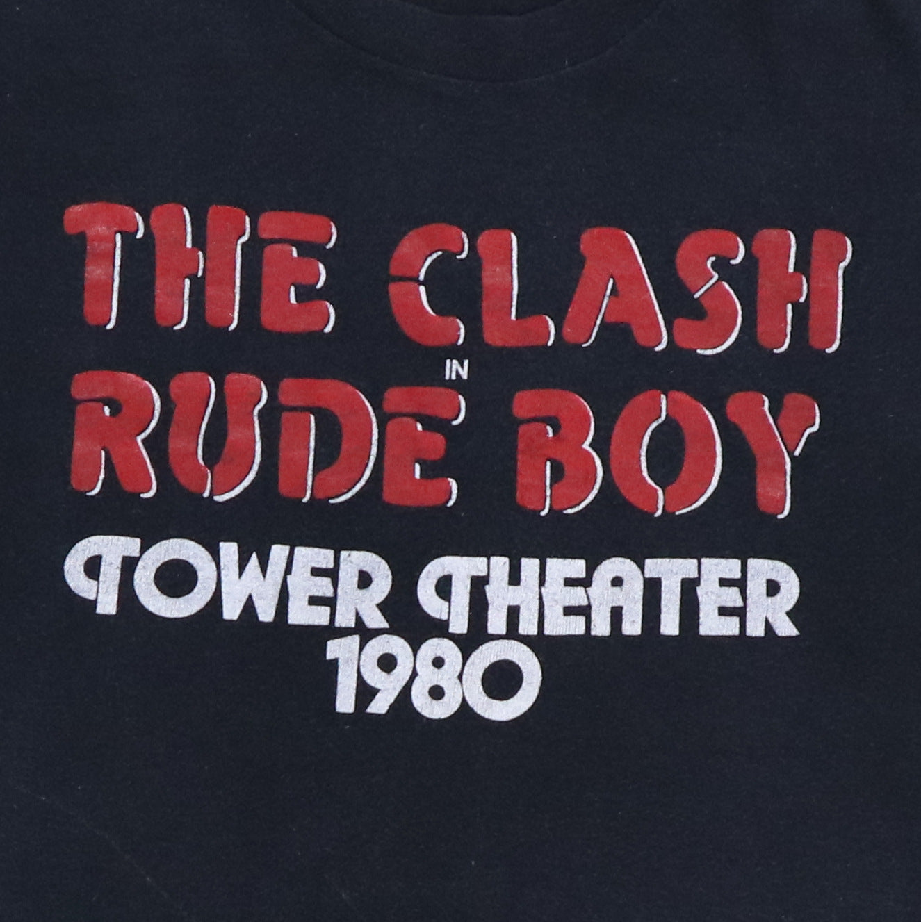 1980 The Clash in Rude Boy Premier Tower Theatre Shirt Detail