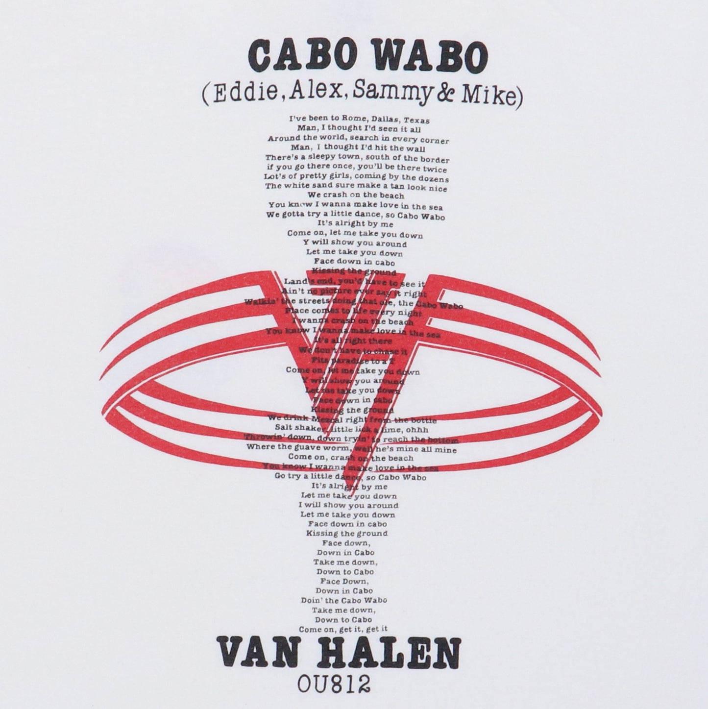 1990s Cabo Wabo Van Halen Shirt