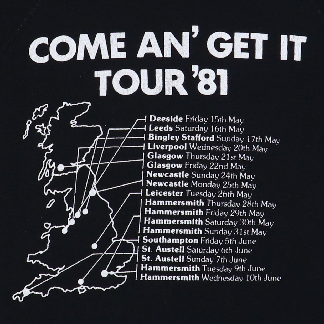 1981 Whitesnake Come An Get It Tour Sweatshirt