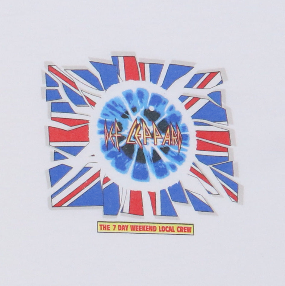 1992 Def Leppard 7 Day Weekend Crew Tour Shirt