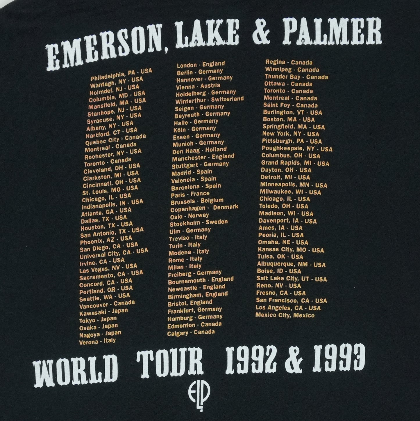 1992 Emerson Lake Palmer Tour Shirt