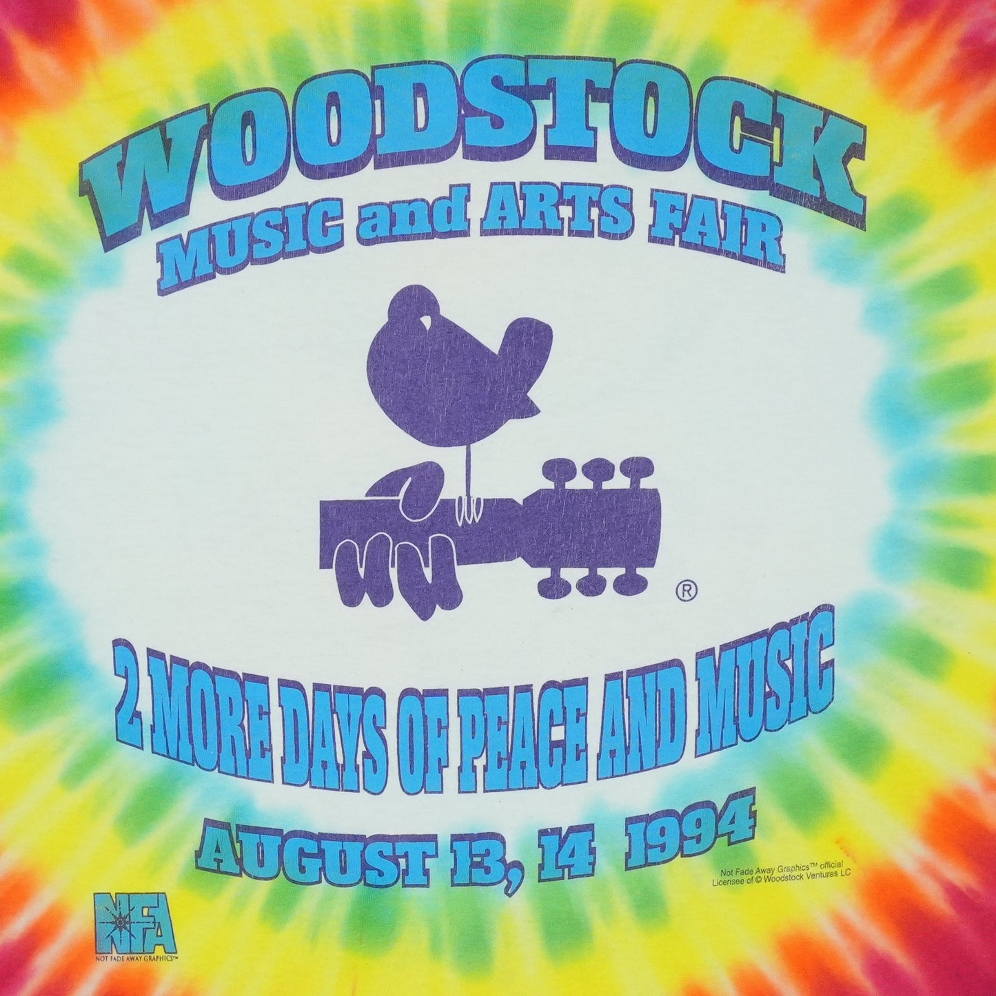 1994 Woodstock Music Festival Tie Dye Shirt