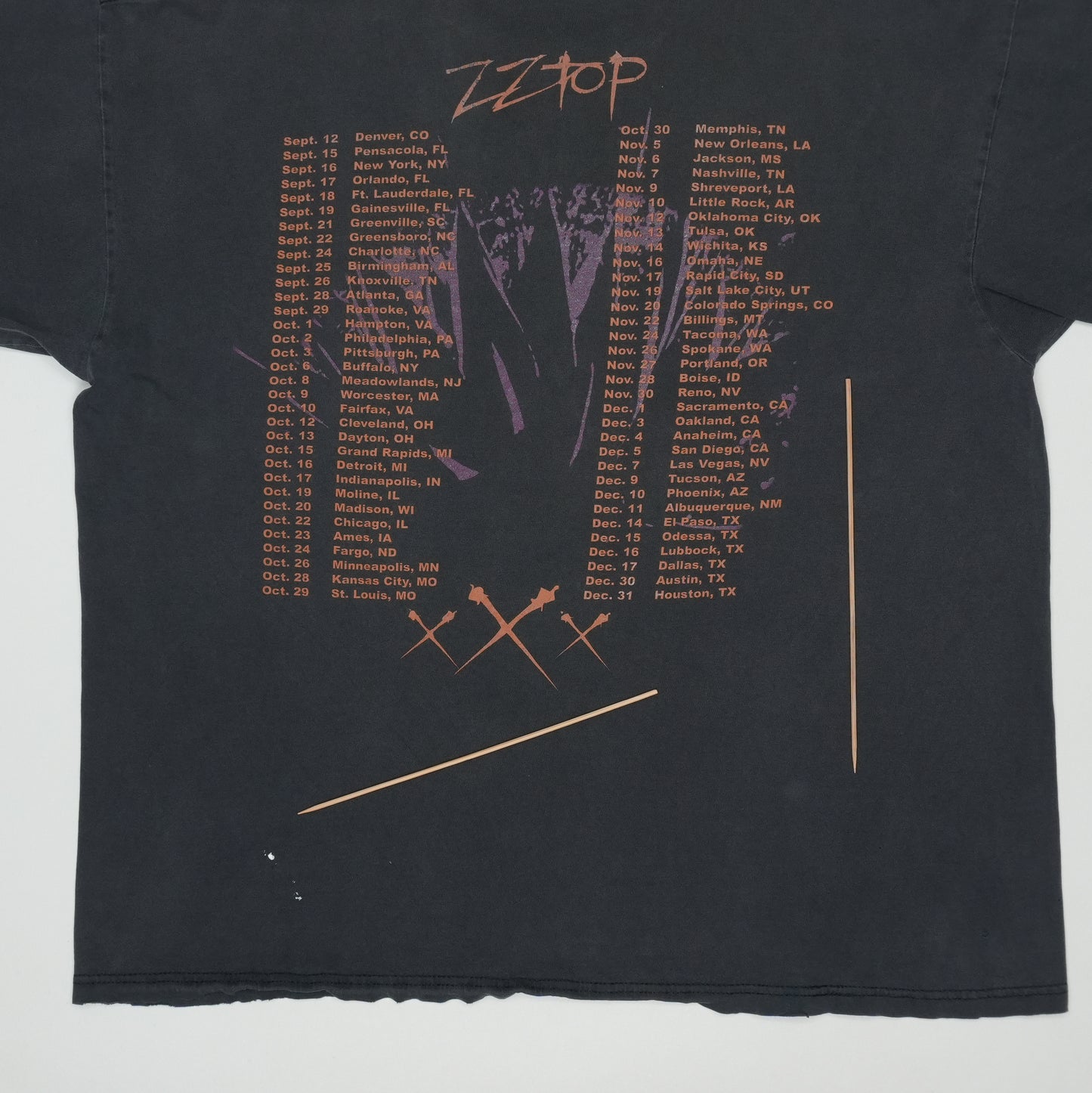1999 ZZ Top XXX Tour Shirt