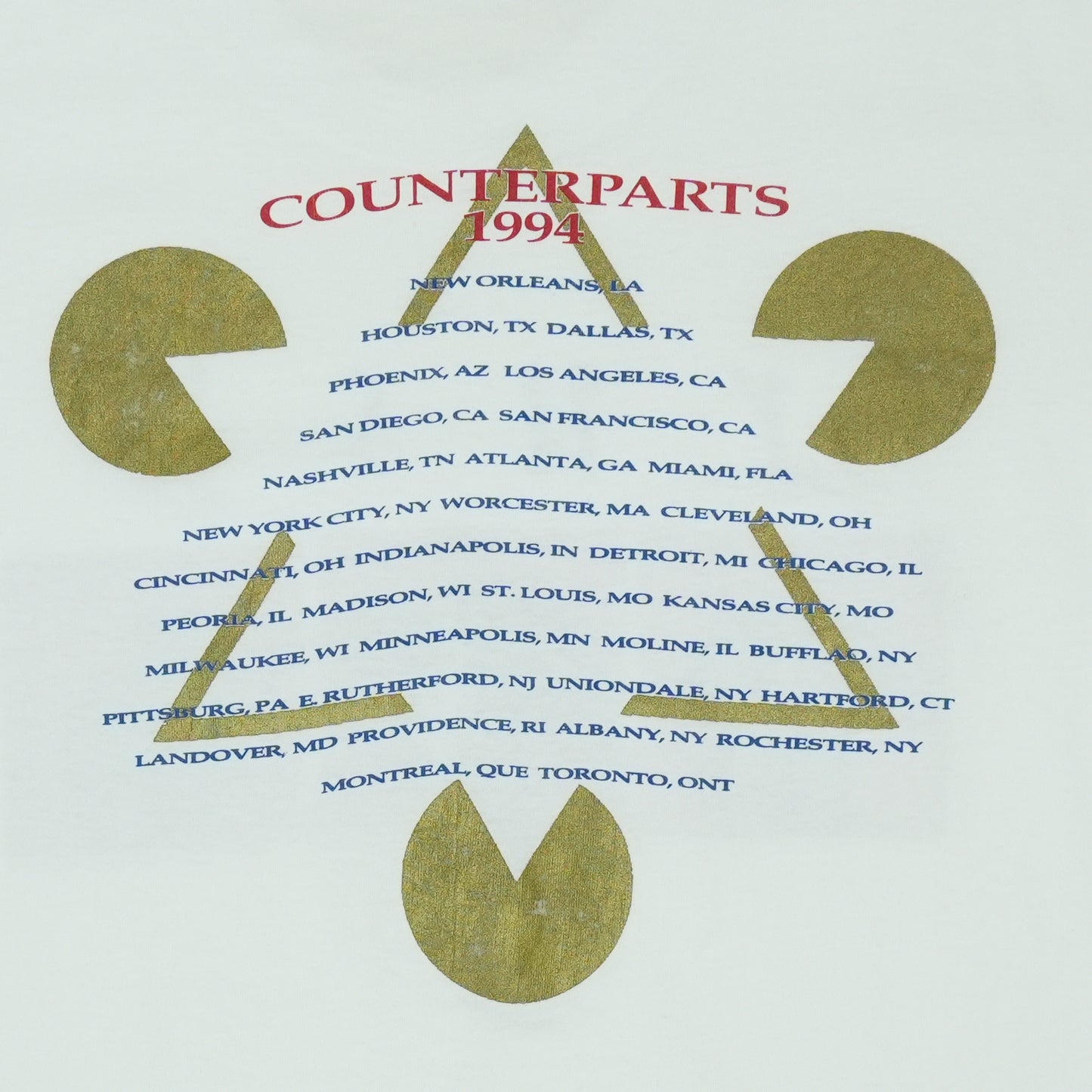 1994 Rush Counterparts Tour Shirt