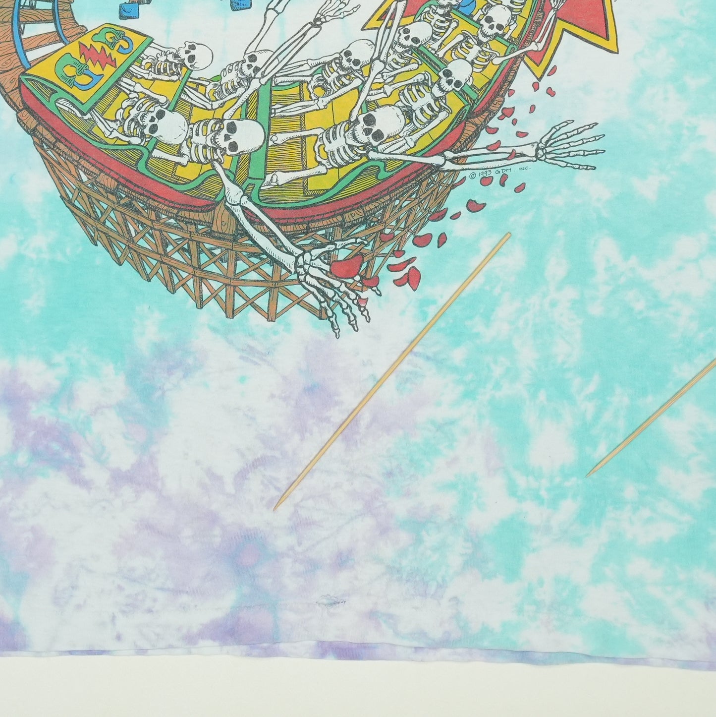 1993 Grateful Dead Roller Coaster Tie Dye Shirt