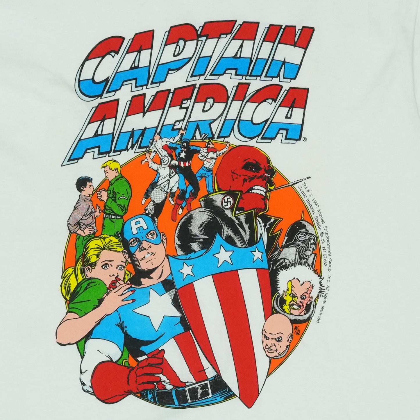 1990 Captain America Marvel Comics Shirt