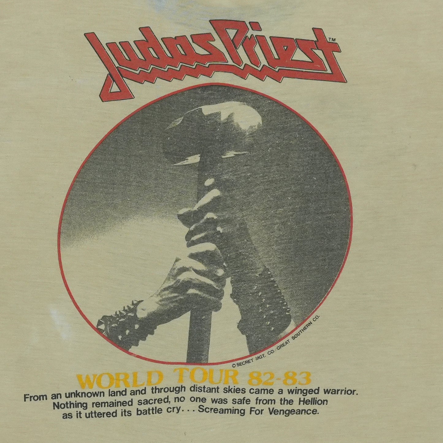 1982 Judas Priest Screaming For Vengeance Camo Tour Shirt