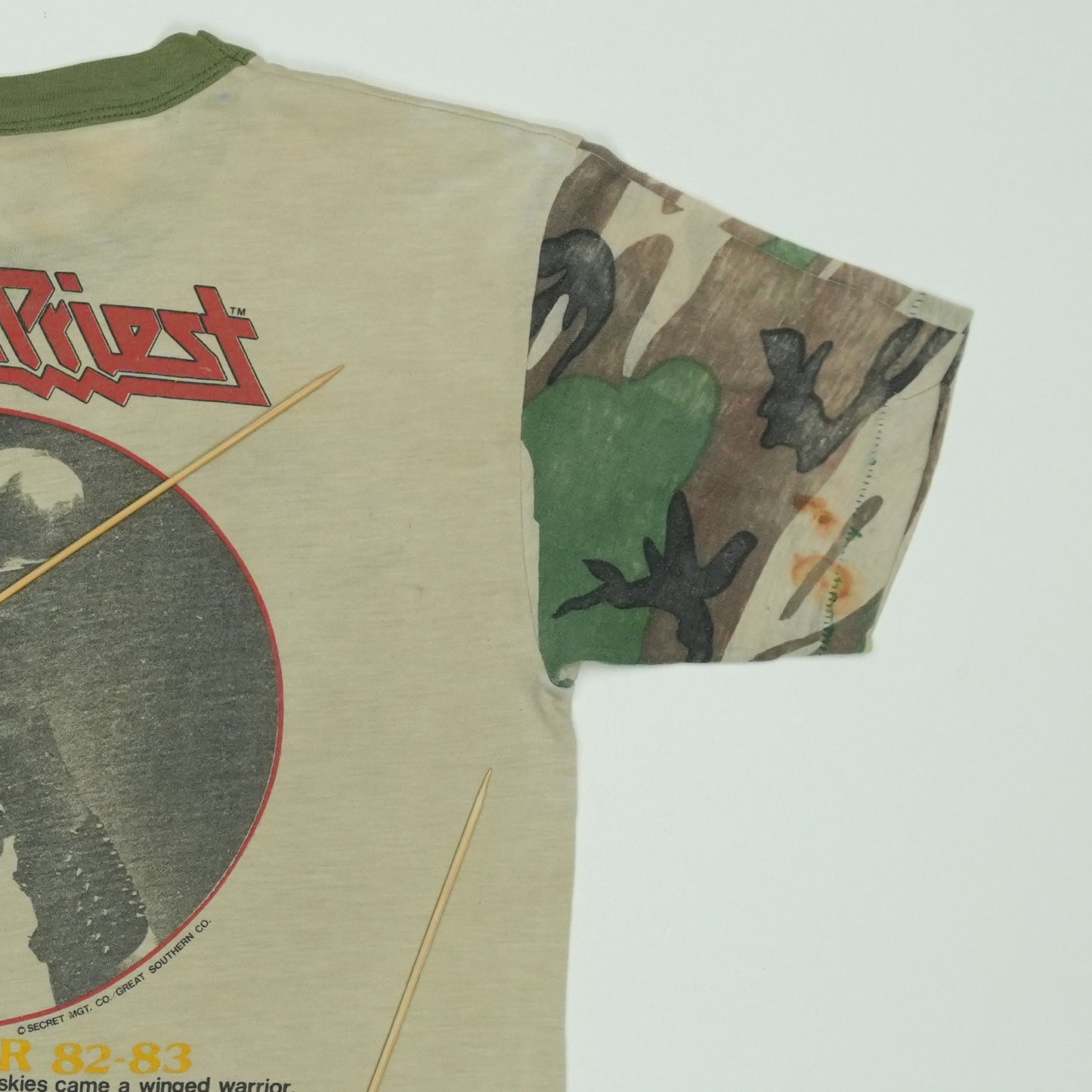 1982 Judas Priest Screaming For Vengeance Camo Tour Shirt
