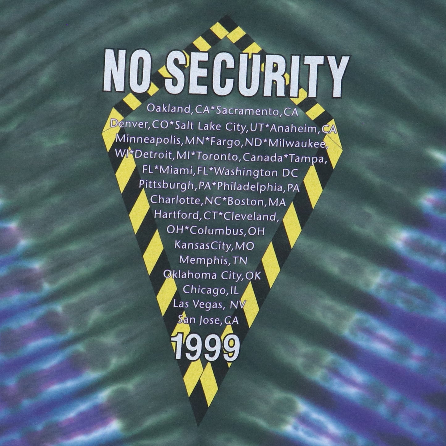 1999 Rolling Stones No Security Tour Tie Dye Shirt