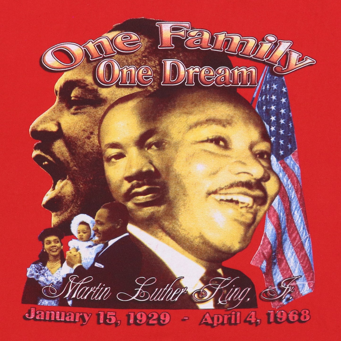 1990s Martin Luther King Jr One Family One Dream Shirt