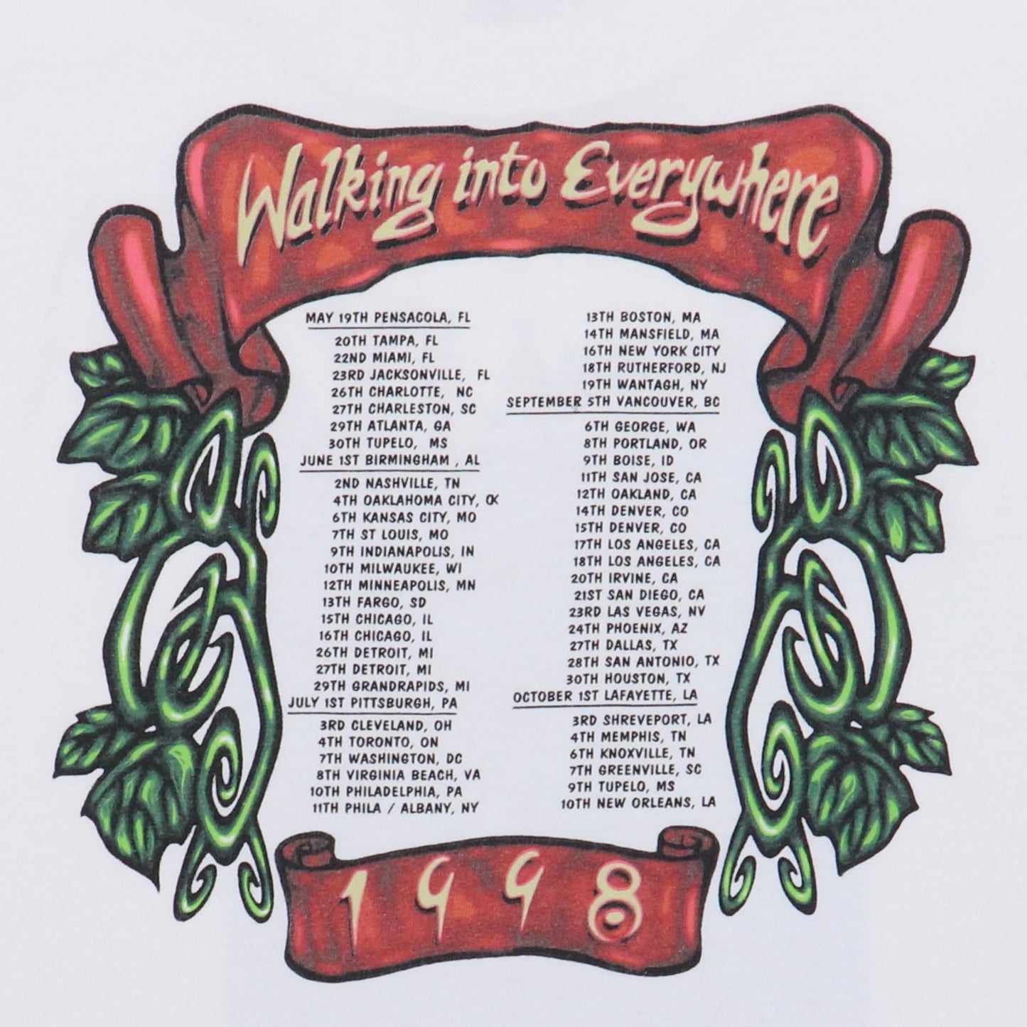 1998 Jimmy Page Robert Plant Tour Shirt