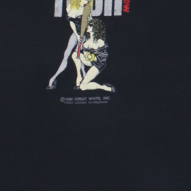 1989 Great White Double Header Crew Shirt