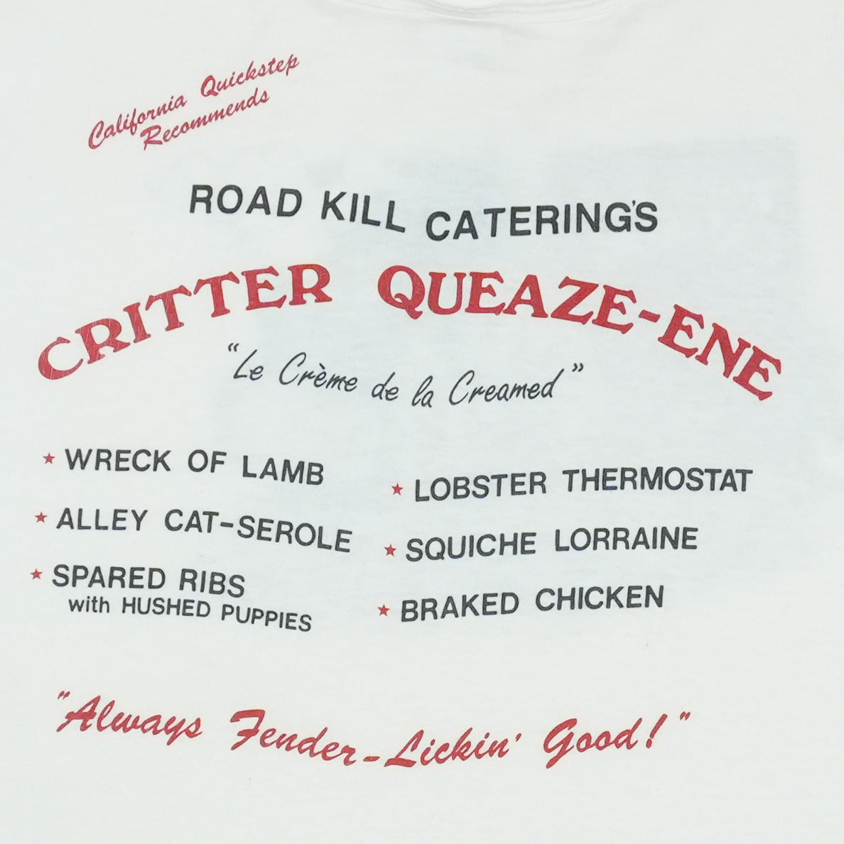 1988 Road Kill Catering Tank Top Shirt