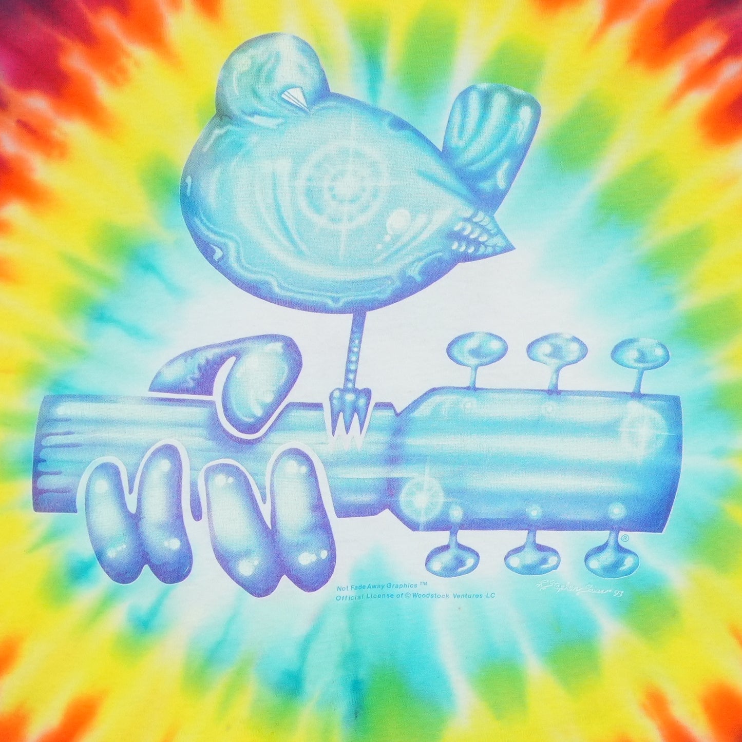 1994 Woodstock Music Festival Tie Dye Concert Shirt