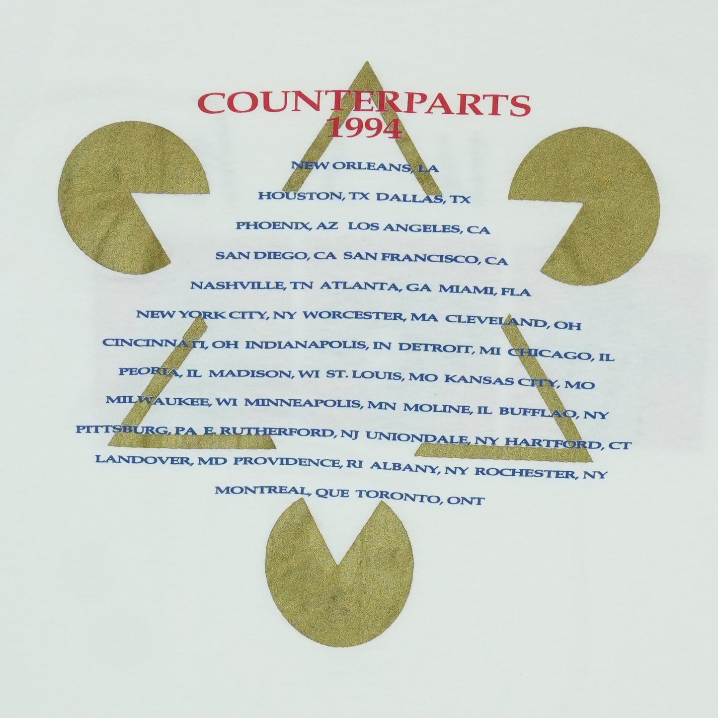 1994 Rush Counterparts Tour Shirt