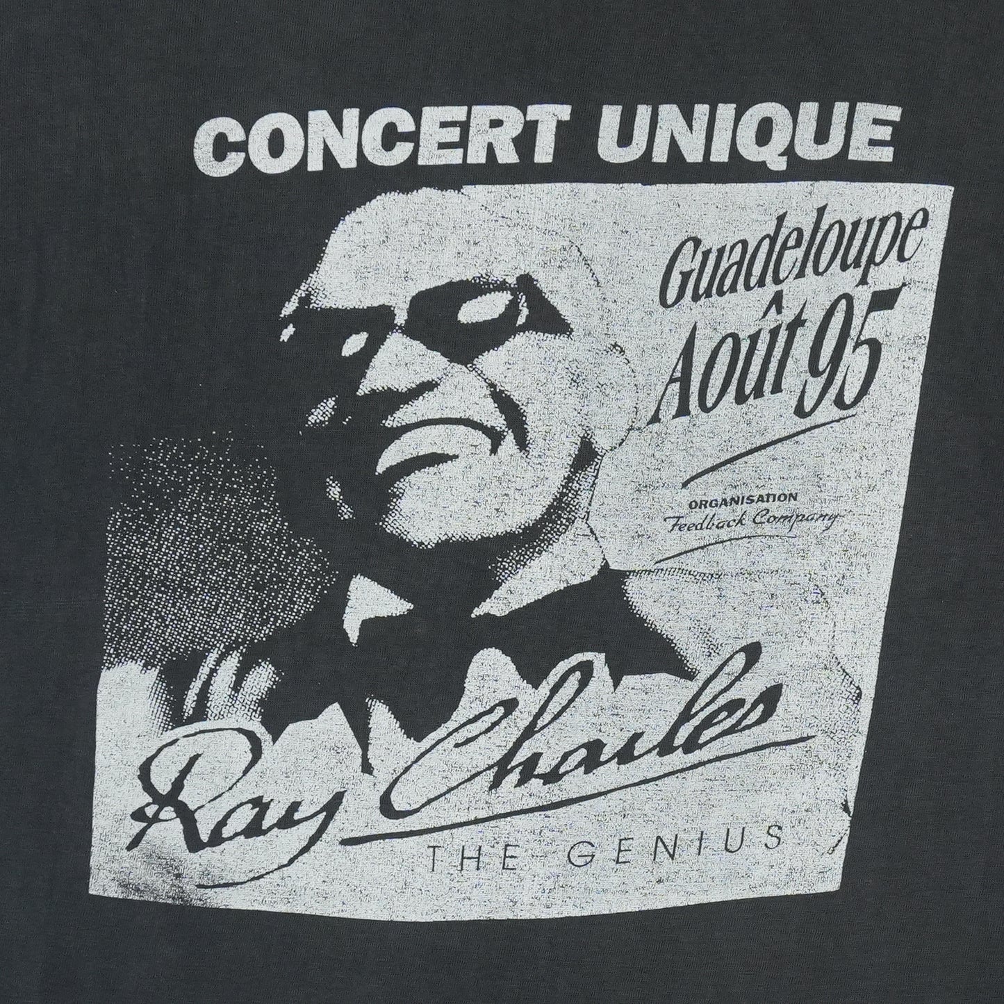 1995 Ray Charles Feedback Company Crew Concert Shirt