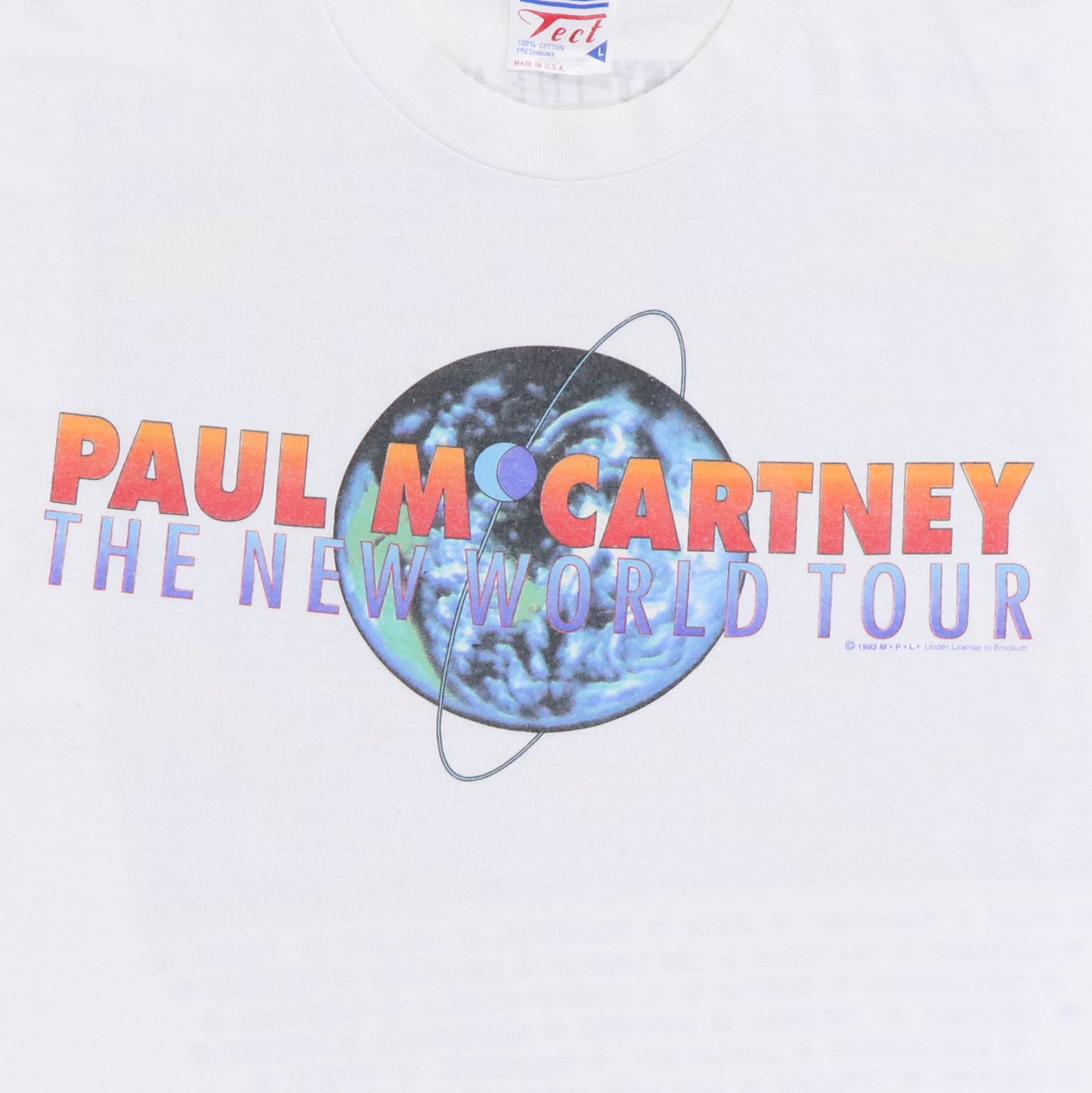 1993 Paul McCartney New World Tour Shirt