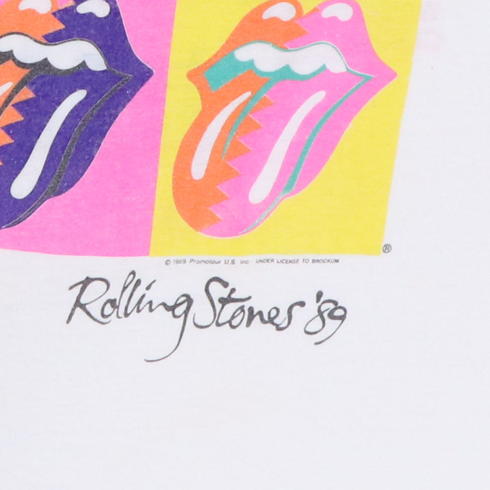 1989 Rolling Stones Steel Wheels Warhol Tour Shirt