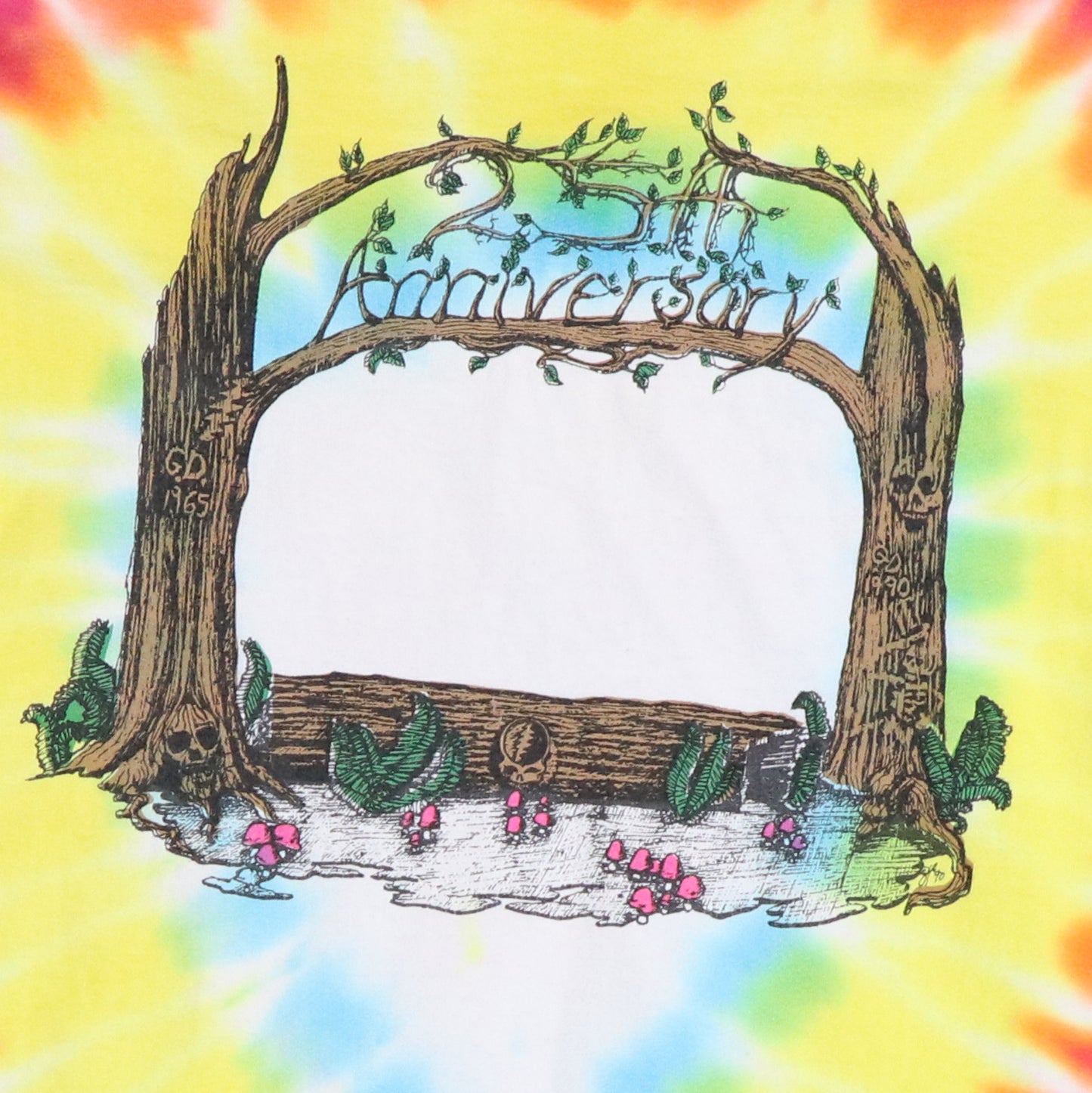 1990 Grateful Dead 25th Anniversary Tie Dye Shirt