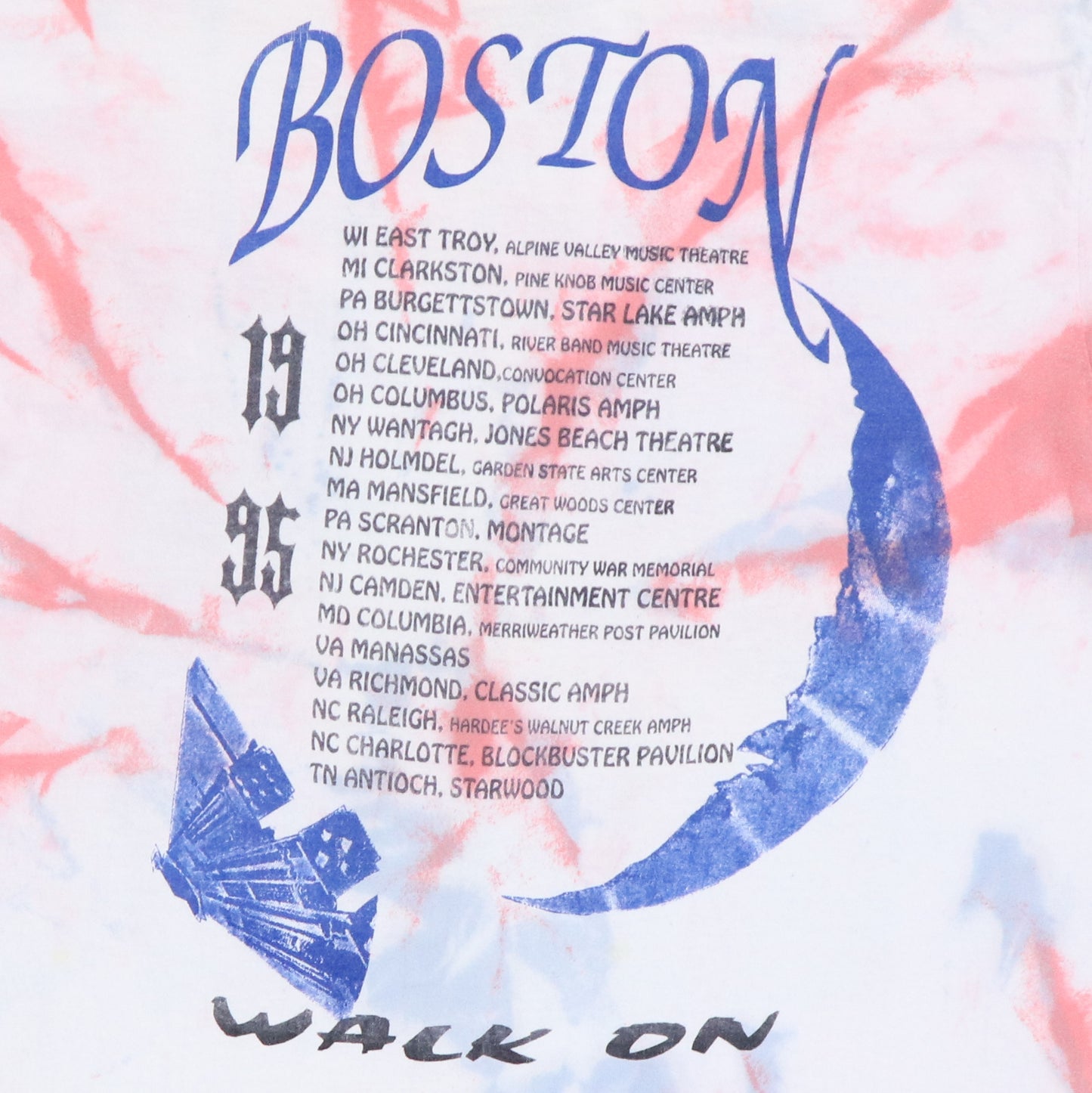 1995 Boston Wack On Tour Tie Dye Shirt