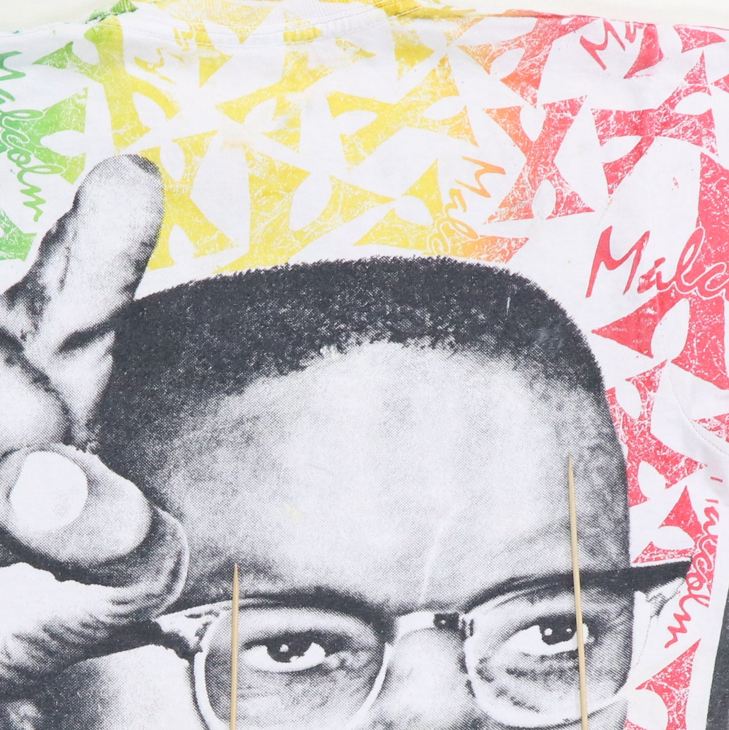 1990s Malcom X All Over Print Shirt