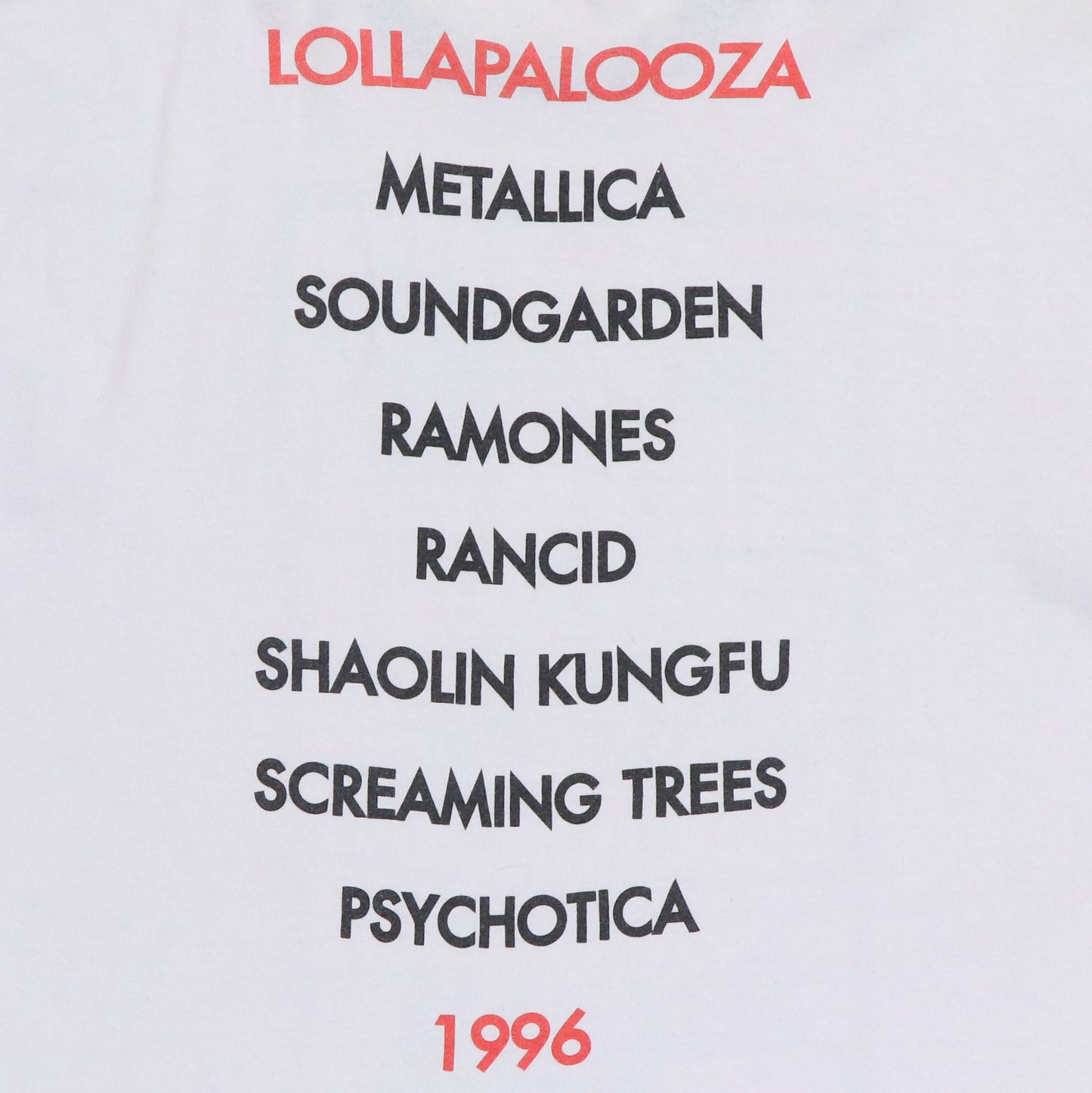 1996 Lollapalooza Concert Shirt