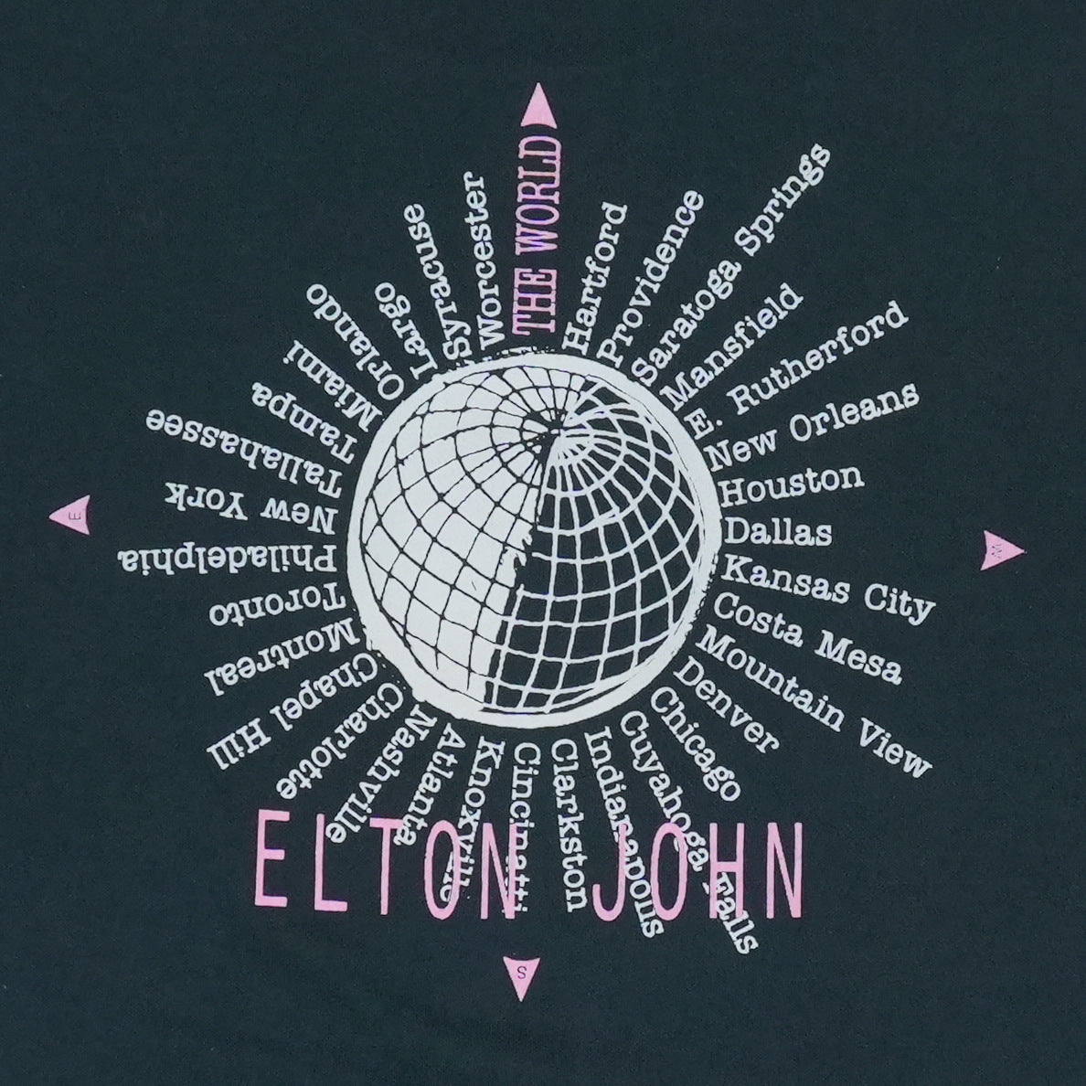 1989 Elton John World Tour Shirt