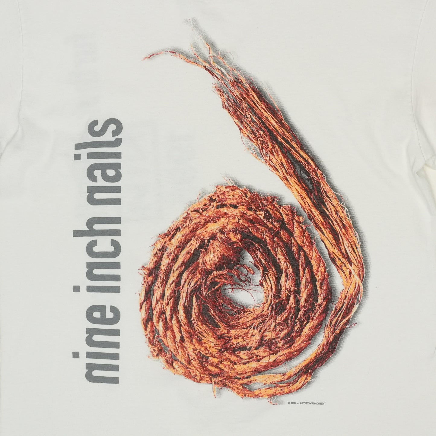 1995 Nine Inch Nails Further Down Spiral Long Sleeve Shirt Detail