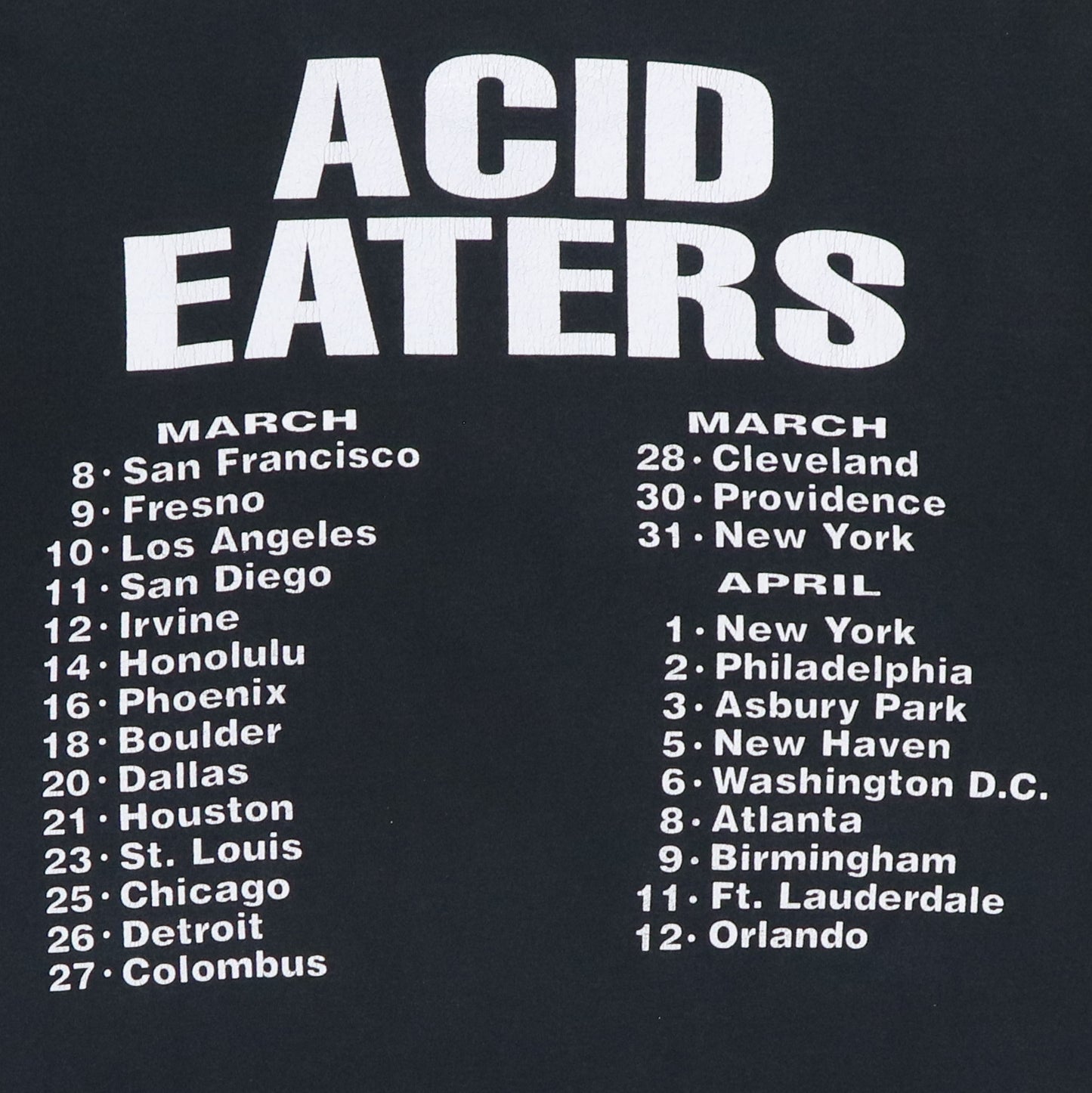 1994 Ramones Acid Eaters Tour Shirt