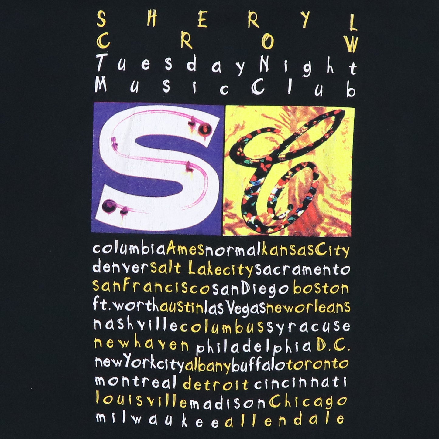 1995 Sheryl Crow Tuesday Night Music Club Tour Shirt