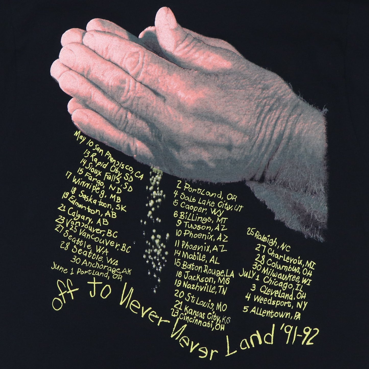 1991 Metallica Enter Sandman Tour Shirt