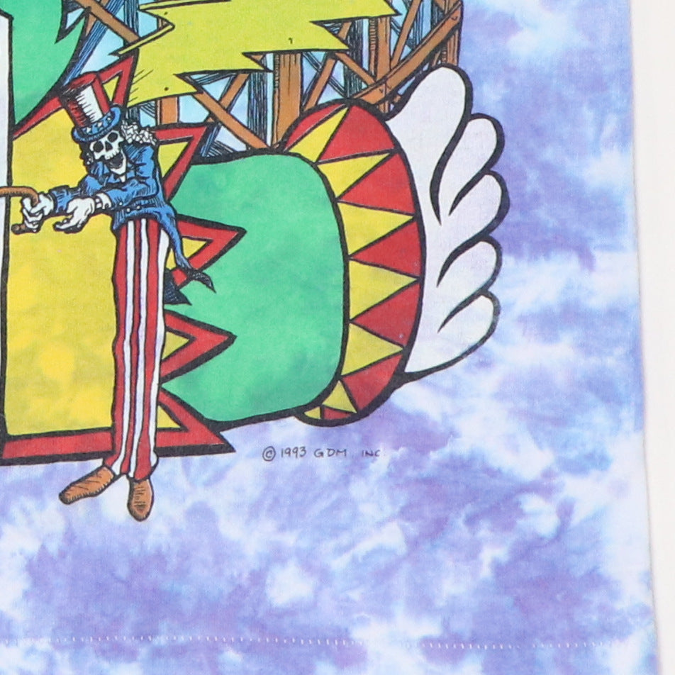 1993 Grateful Dead Roller Coaster Tie Dye Shirt