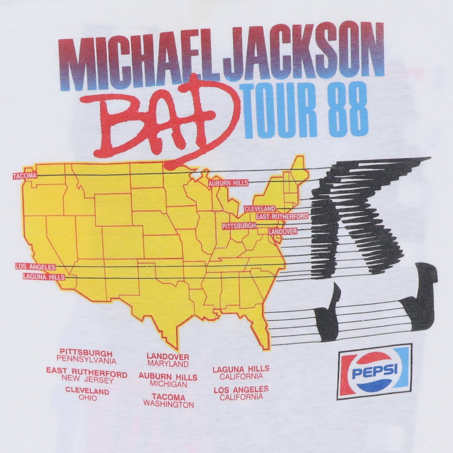 1988 Michael Jackson Bad Tour Shirt
