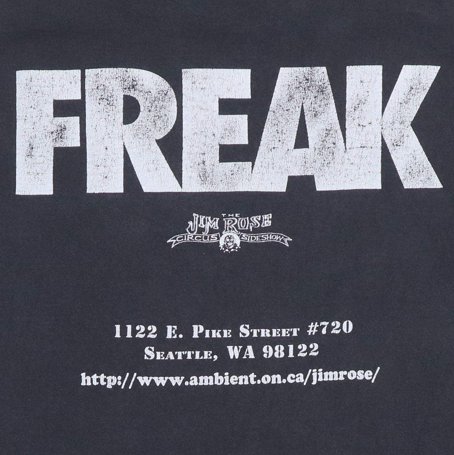 1990s Jim Rose Circus Sideshow FREAK Shirt Detail