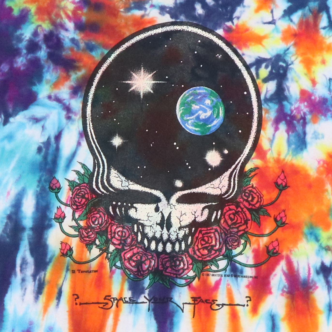 1987 Grateful Dead Space Your Face Tie Dye Shirt