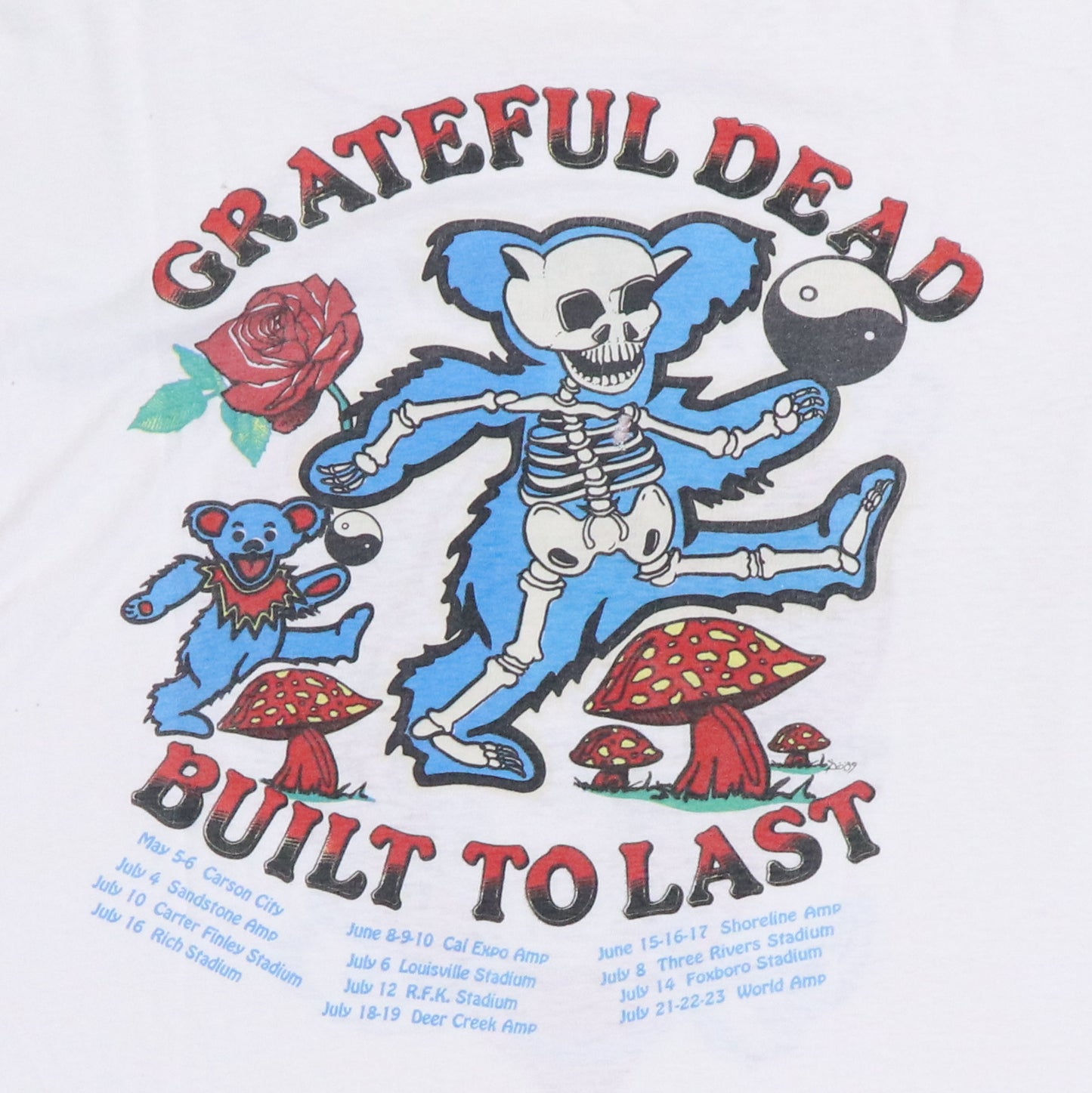 1990 Grateful Dead Built To Last Tour Shirt