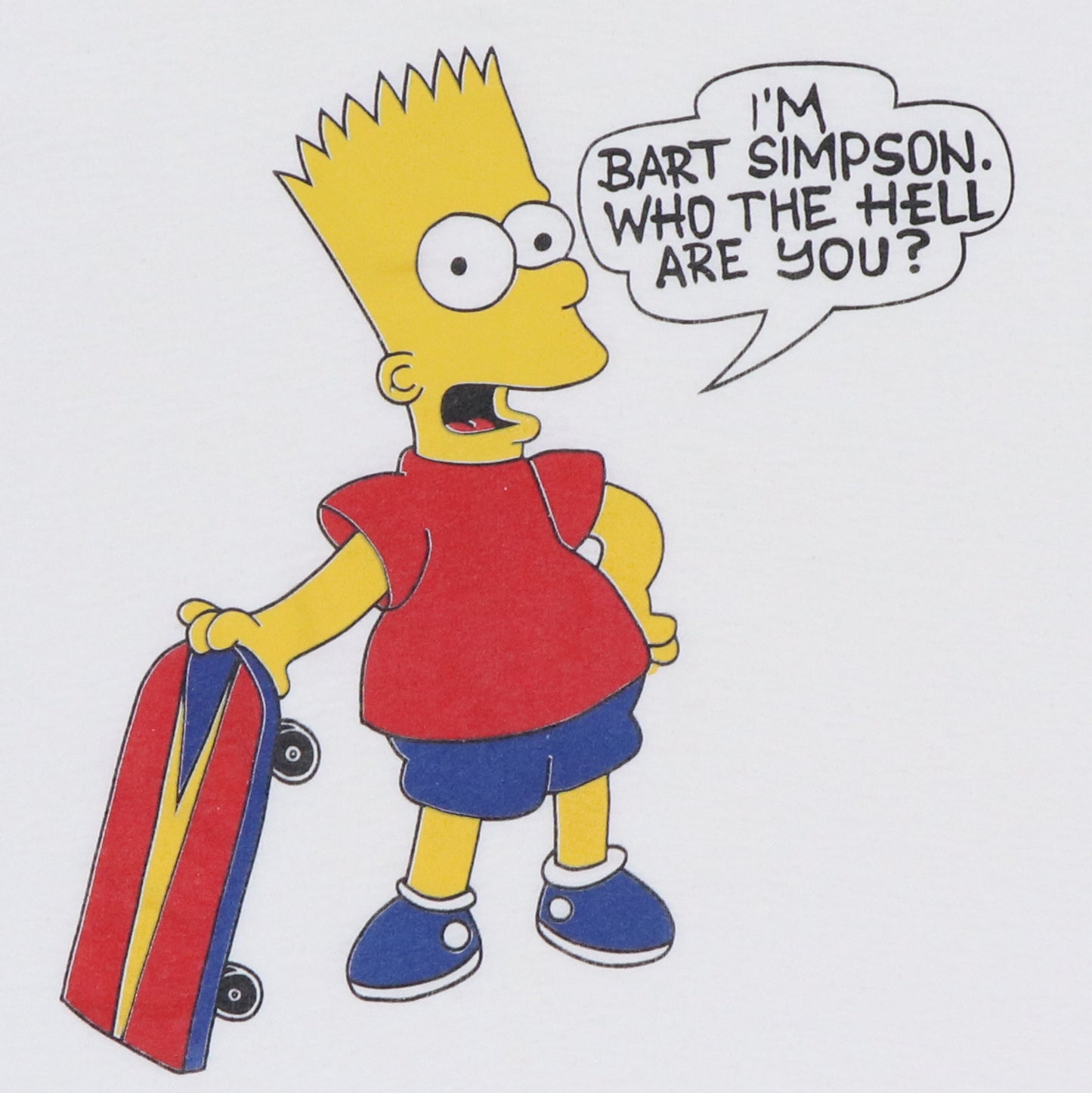 1990s I'm Bart Simpson Who The Hell Are You Shirt Detail