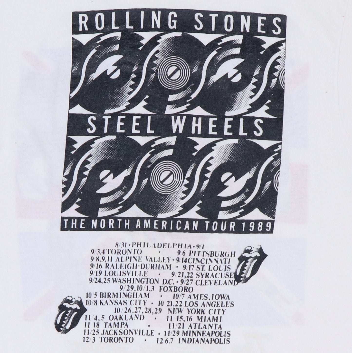 1989 Rolling Stones Steel Wheels Tour Shirt