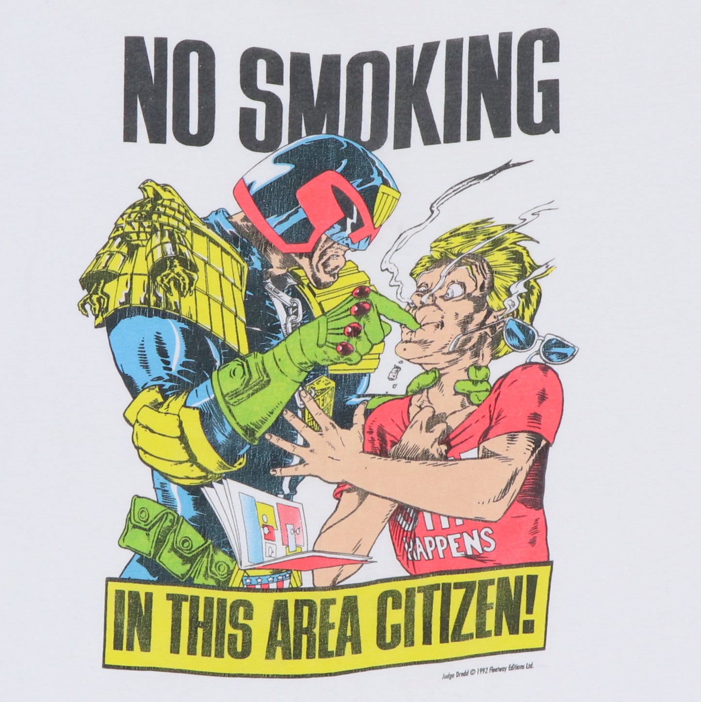 1992 Judge Dredd No Smoking Shirt