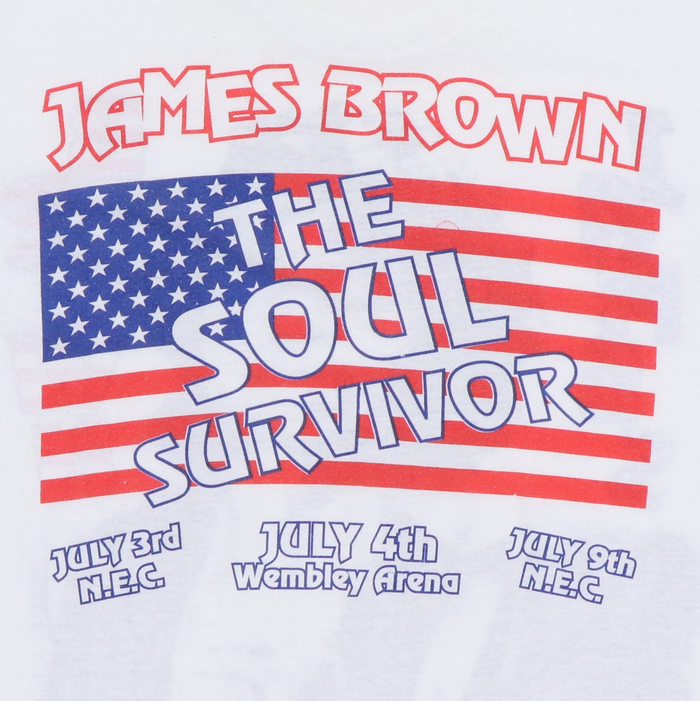 1991 James Brown Soul Survivor Tour Shirt