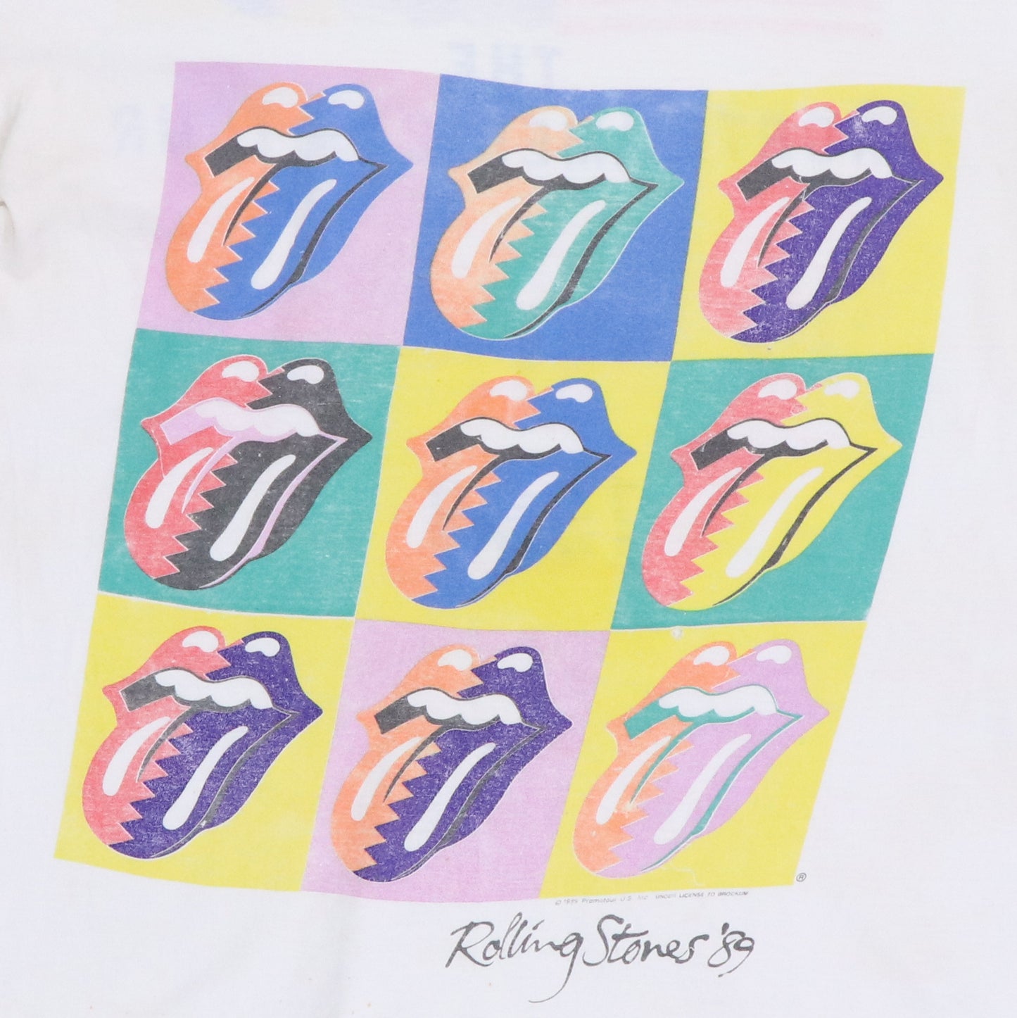 1989 Rolling Stones Steel Wheels Warhol Tour Shirt