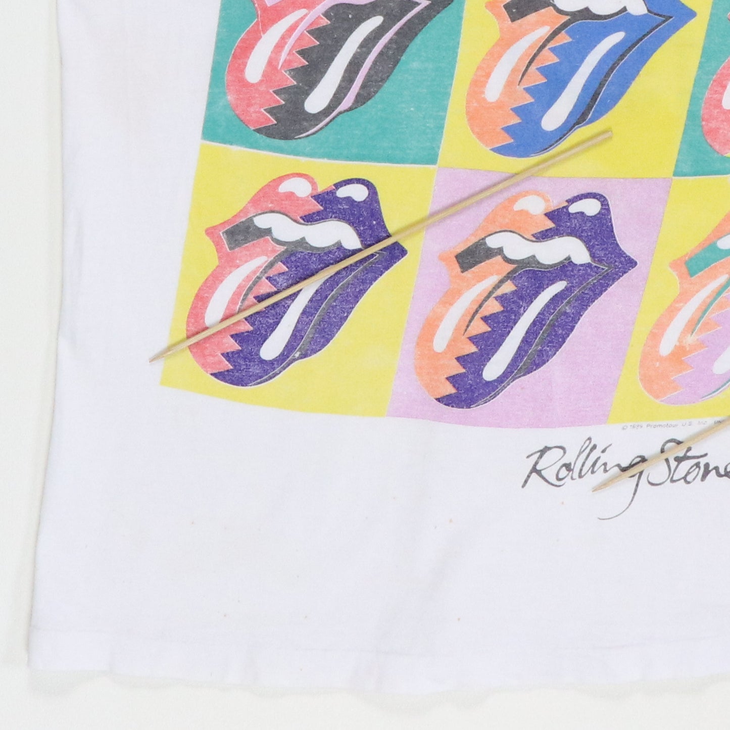 1989 Rolling Stones Steel Wheels Warhol Tour Shirt